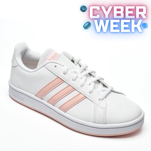 Adidas, pantofi sport white pink grand court base