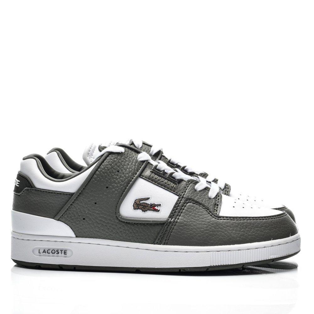 LACOSTE, COURT CAGE 223 2 SMA PANTOFI SPORT WHITE KHAKI PIELE NATURALA 746SMA00442H4