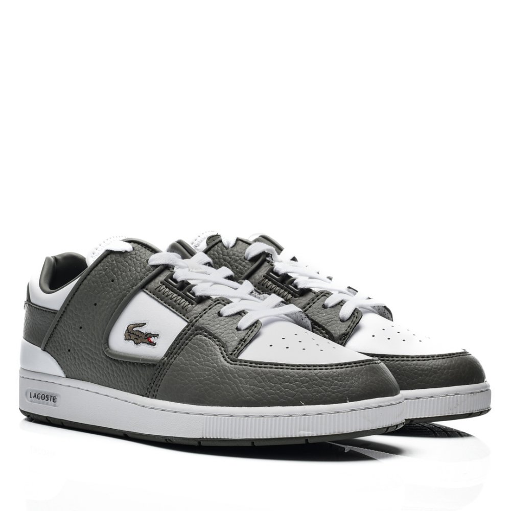 LACOSTE, COURT CAGE 223 2 SMA PANTOFI SPORT WHITE KHAKI PIELE NATURALA 746SMA00442H4