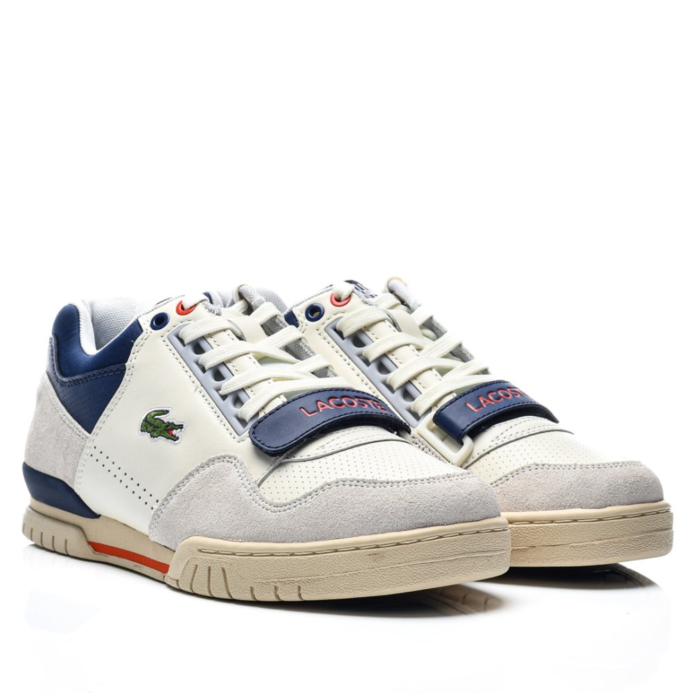 LACOSTE, MISSOURI 223 1 SMA PANTOFI SPORT WHITE NAVY PIELE NATURALA INTOARSA746SMA0062WN1