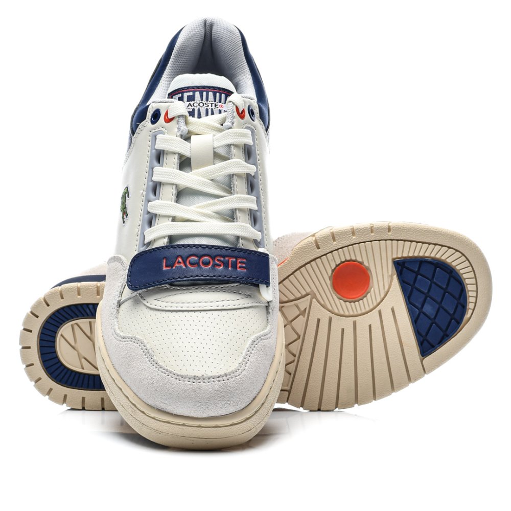 LACOSTE, MISSOURI 223 1 SMA PANTOFI SPORT WHITE NAVY PIELE NATURALA INTOARSA746SMA0062WN1