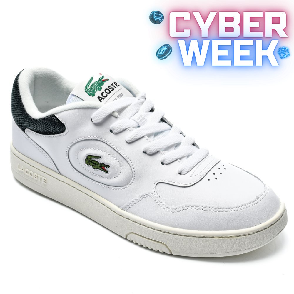 LACOSTE, LINESET 223 1 SMA PANTOFI SPORT WHITE GREEN PIELE NATURALA 746SMA00451R5