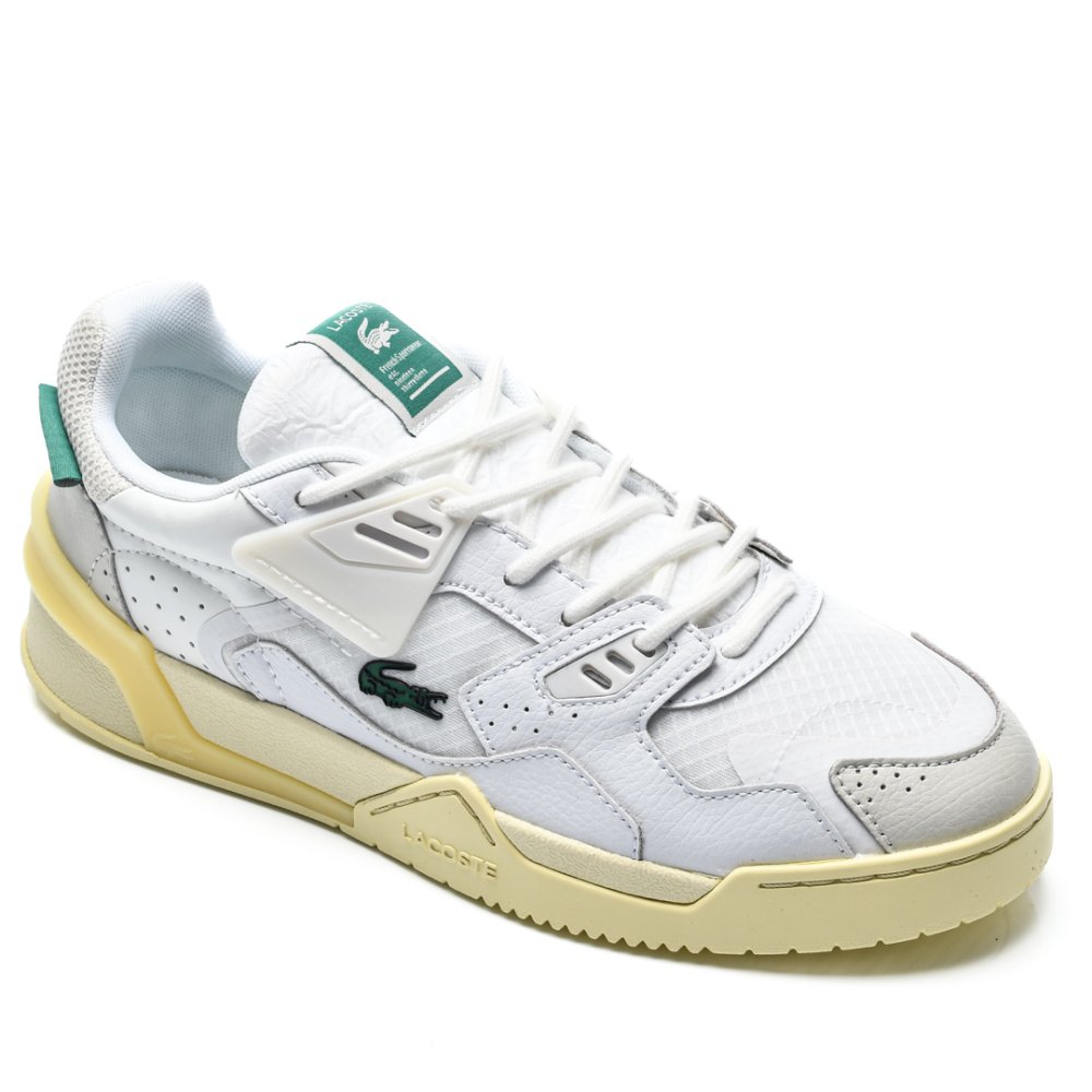 LACOSTE, LT 1215 223 1 SMA PANTOFI SPORT WHITE YELLOW PIELE NATURALA 746SMA00552H8