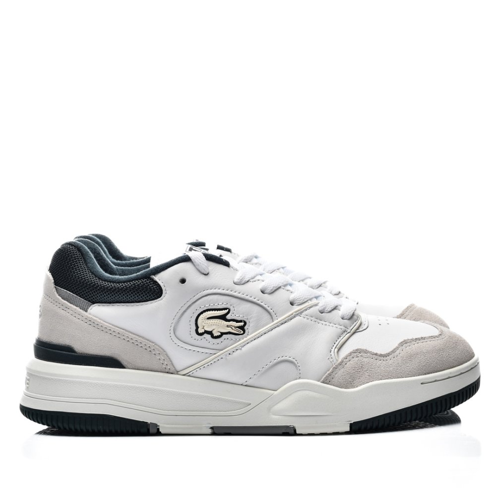 LACOSTE, LINESHOT 223 3 SMA PANTOFI SPORT WHITE GREEN PIELE NATURALA INTOARSA 746SMA00881R5