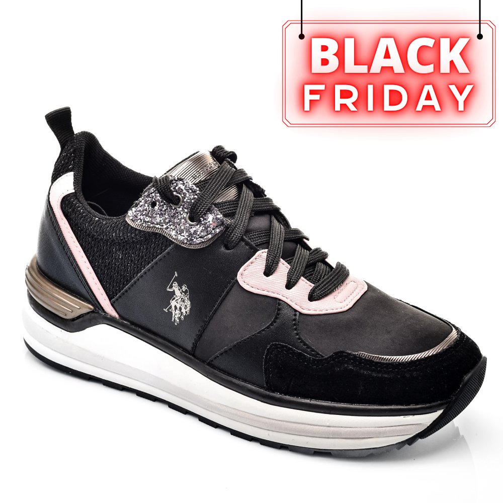 U.S. POLO ASSN, PANTOFI SPORT BLACK PINK OPHRA006