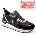 U.S. POLO ASSN, PANTOFI SPORT BLACK PINK OPHRA006