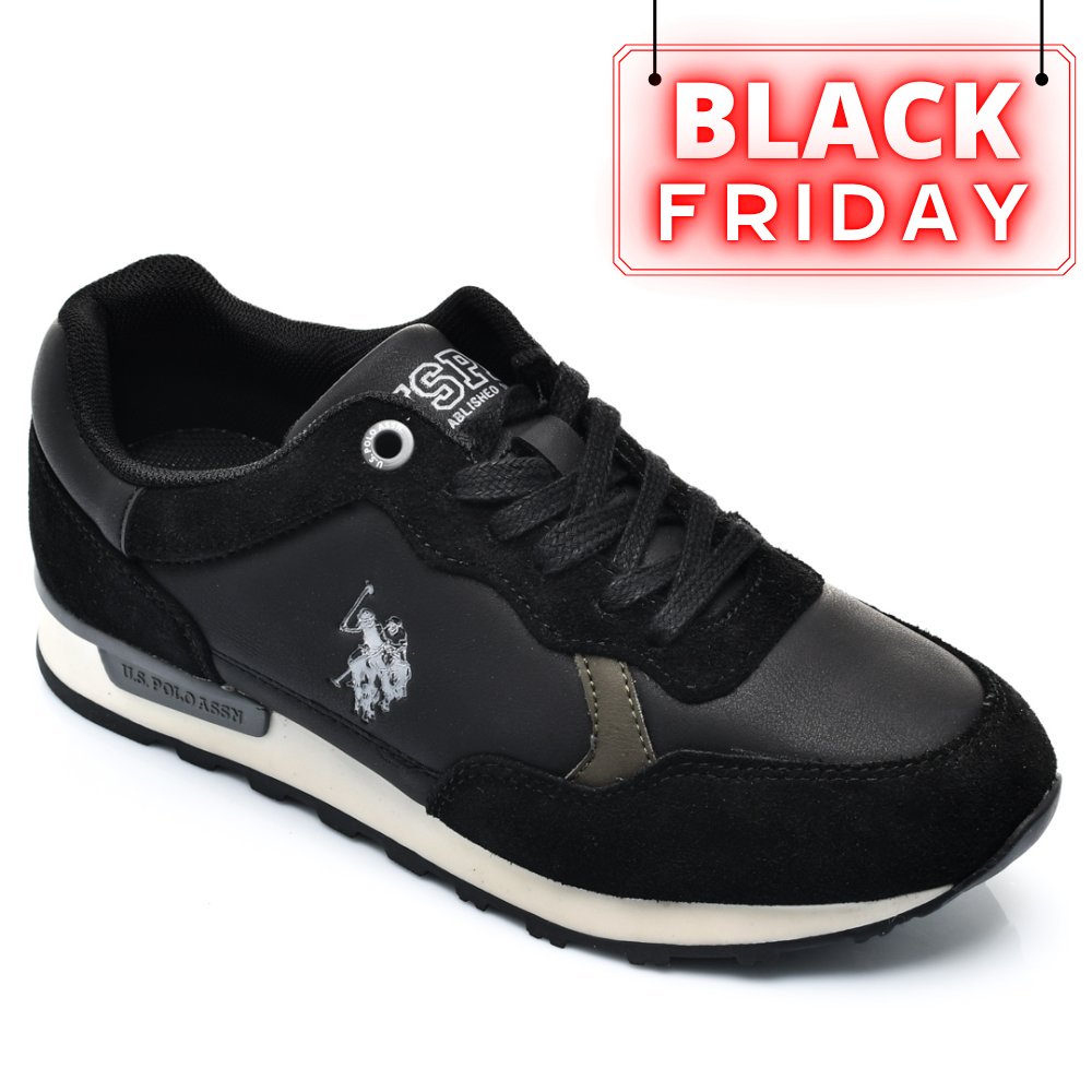 U.S. POLO ASSN, PANTOFI SPORT BLACK CARLO