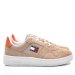 Tommy jeans tjm basket suede, pantofi sport beige