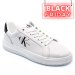 Calvin klein jeans ck chunky cupsole mono, pantofi sport white black