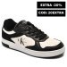 Calvin klein jeans ck basket cupsole low l, pantofi sport white black