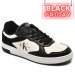 Calvin klein jeans ck basket cupsole low l, pantofi sport white black