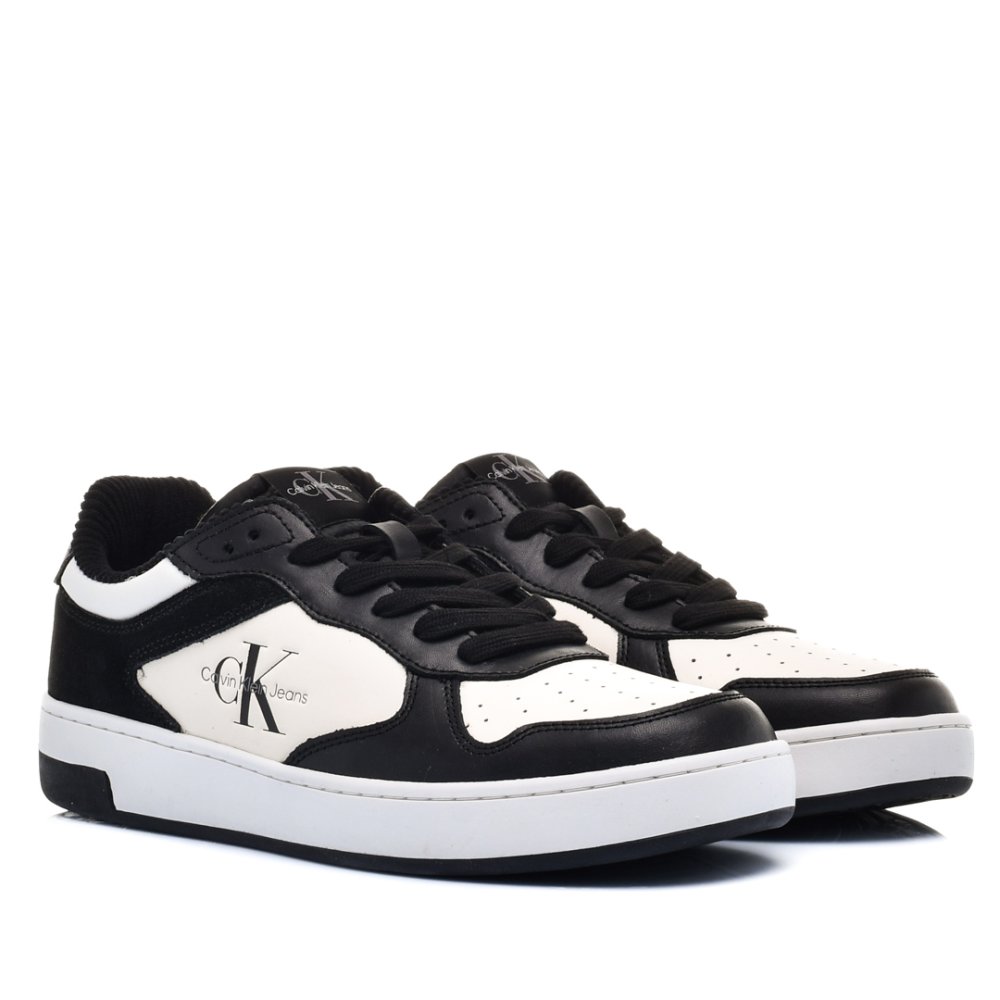 CALVIN KLEIN JEANS CK BASKET CUPSOLE LOW L, PANTOFI SPORT WHITE BLACK