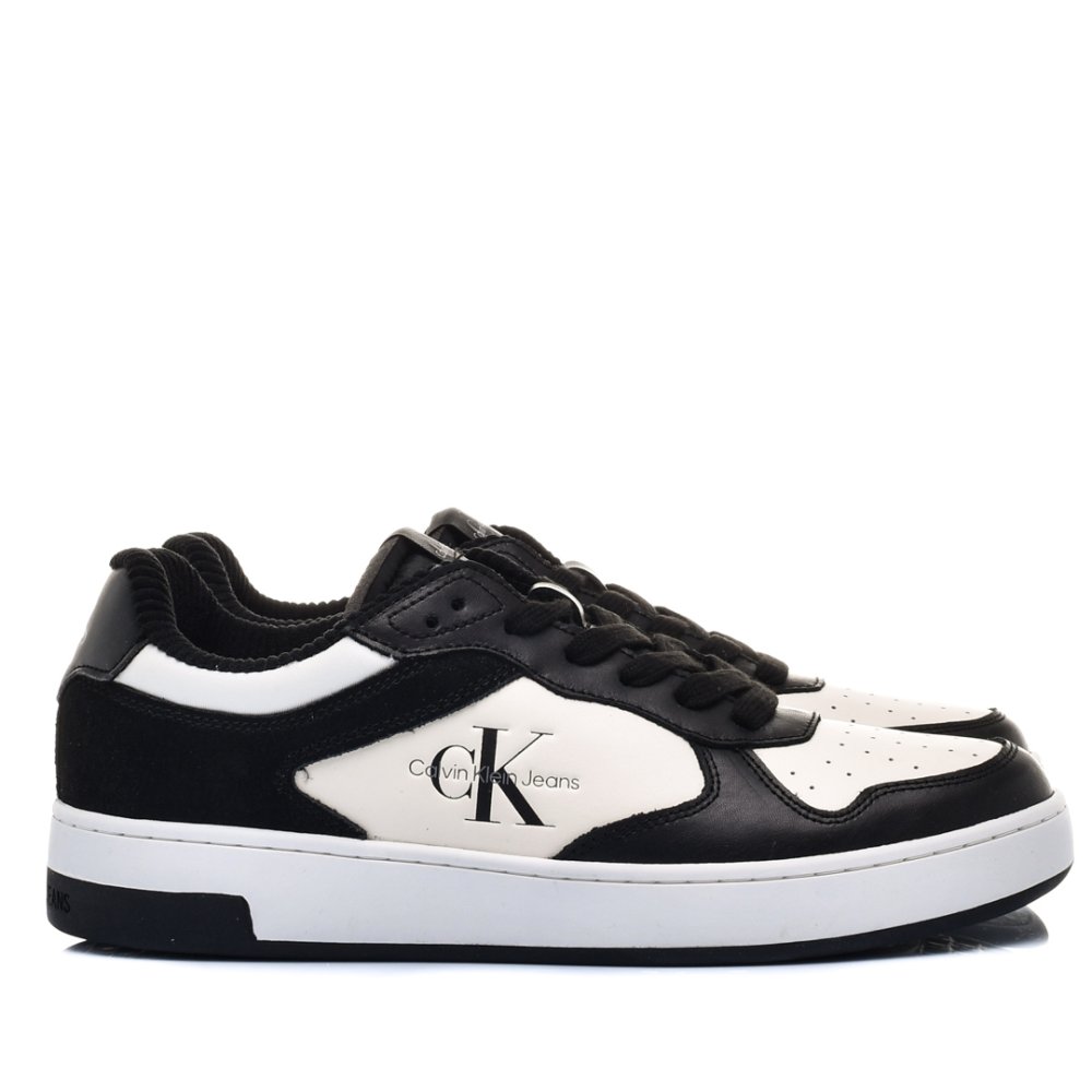 CALVIN KLEIN JEANS CK BASKET CUPSOLE LOW L, PANTOFI SPORT WHITE BLACK