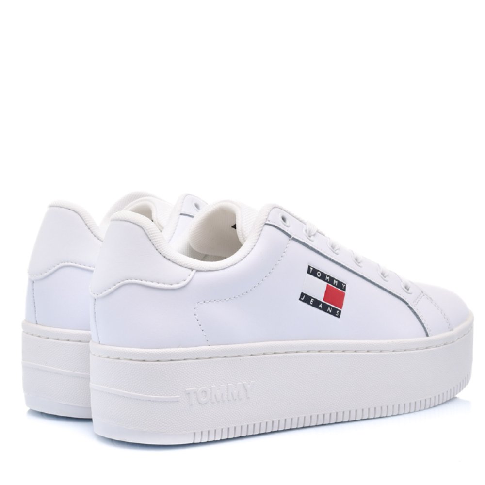 TOMMY JEANS TJW FLATFORM ESS, PANTOFI SPORT WHITE