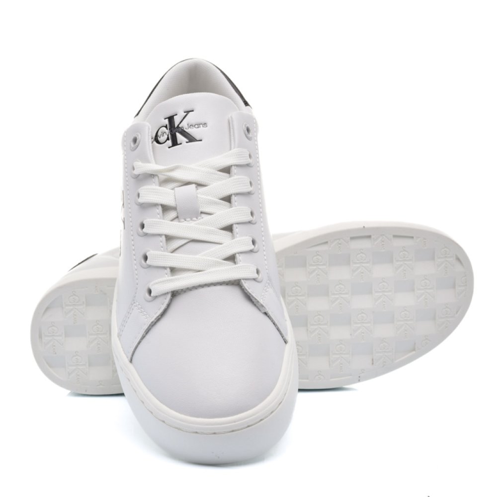 CALVIN KLEIN JEANS CK CLASSIC CUPSOLE LACE, PANTOFI SPORT WHITE