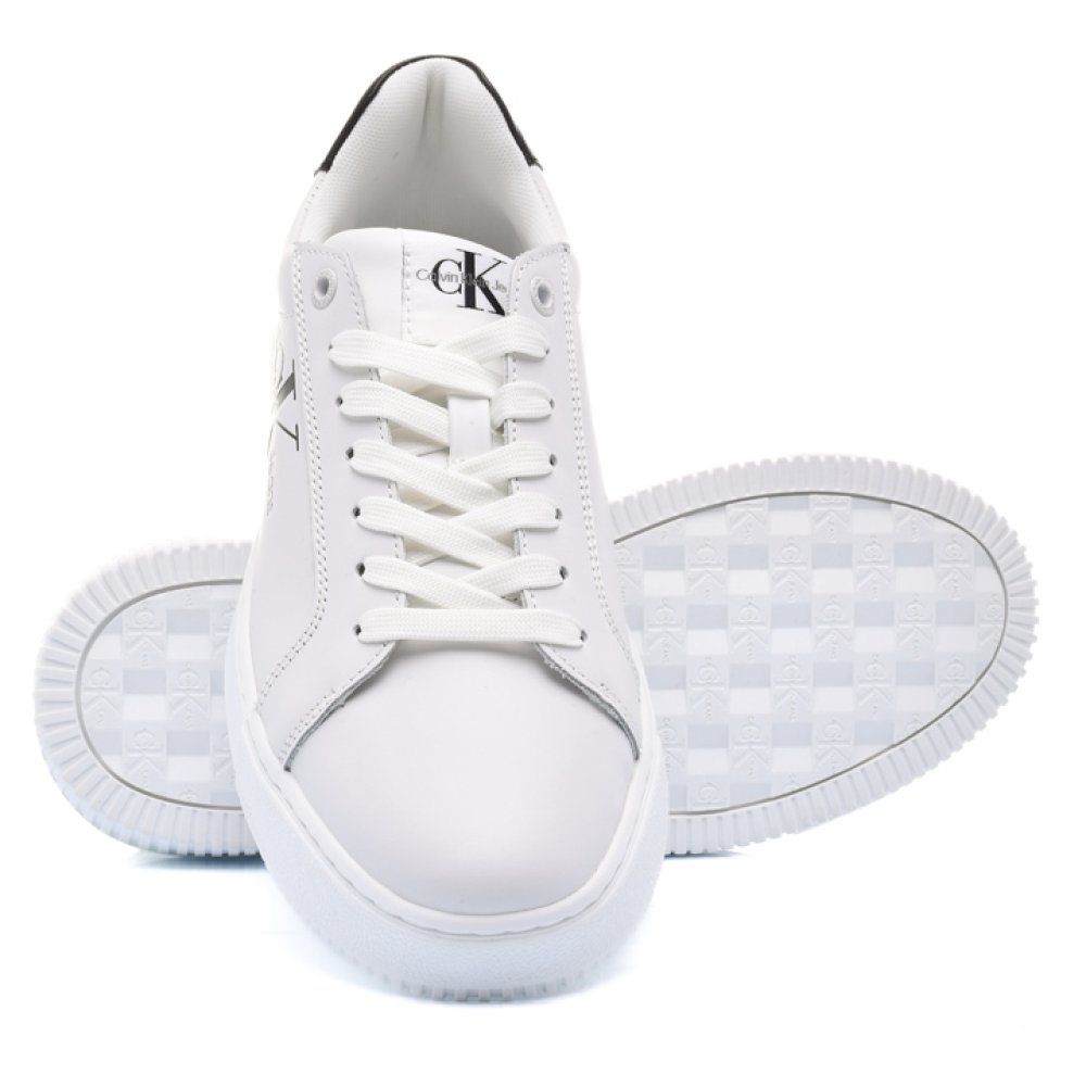 CALVIN KLEIN JEANS CK CHUNKY CUPSOLE MONO, PANTOFI SPORT WHITE