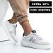 Calvin klein jeans ck chunky cupsole laceu, pantofi sport white beige