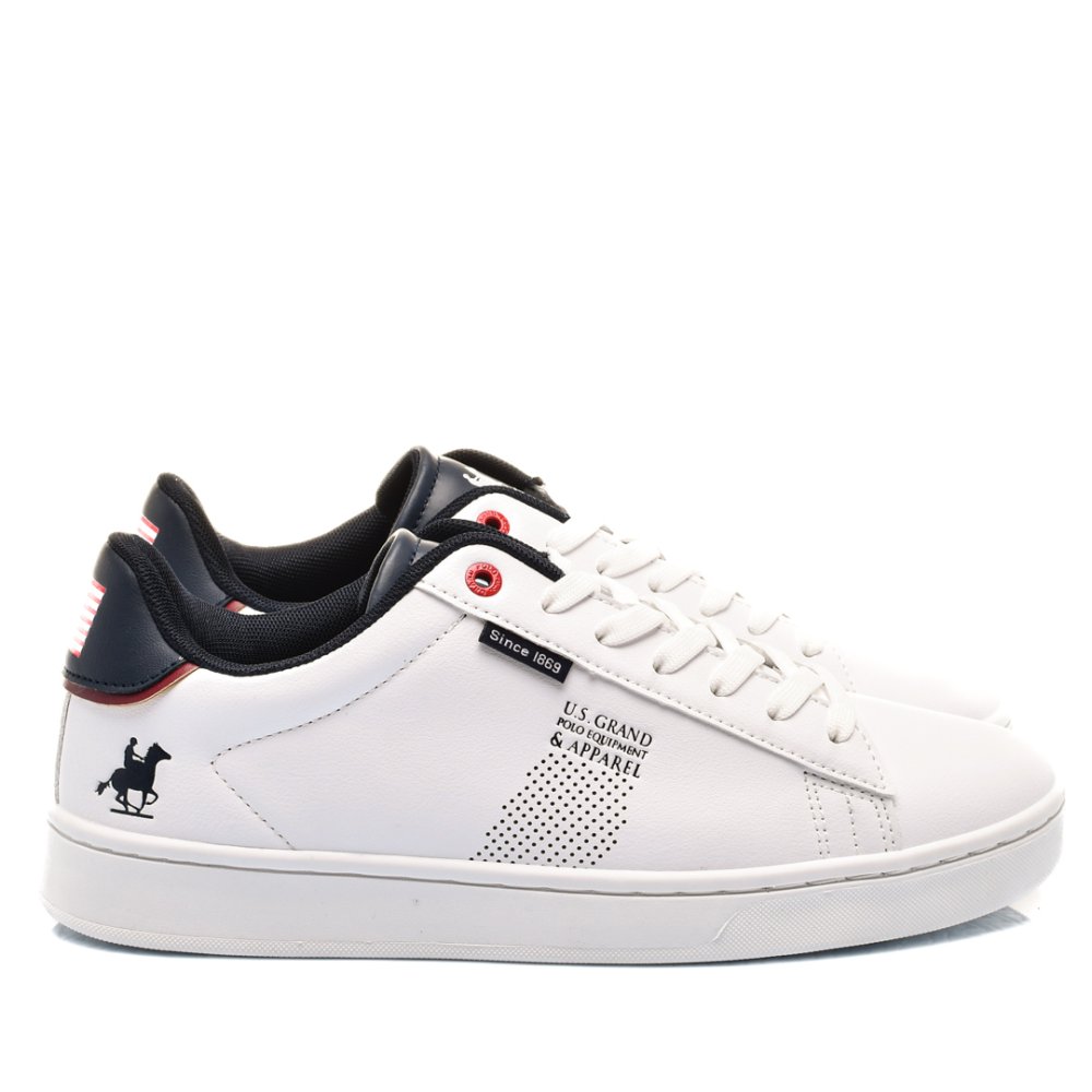 U.S. GRAND POLO, PANTOFI SPORT WHITE NAVY GVEPM324020