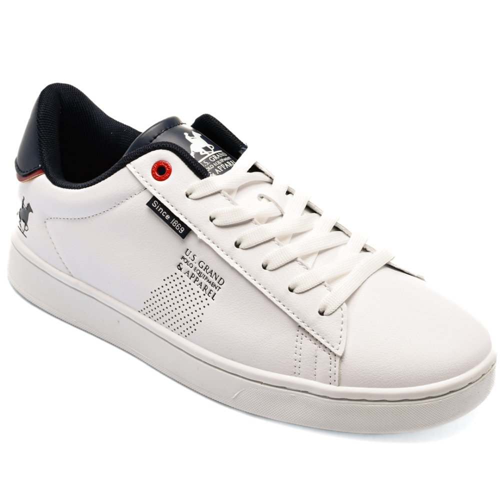 U.S. GRAND POLO, PANTOFI SPORT WHITE NAVY GVEPM324020