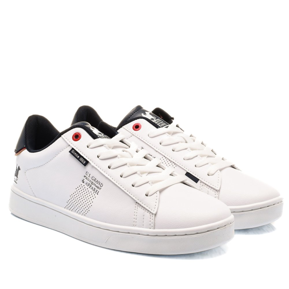 U.S. GRAND POLO, PANTOFI SPORT WHITE NAVY GVEPM324020