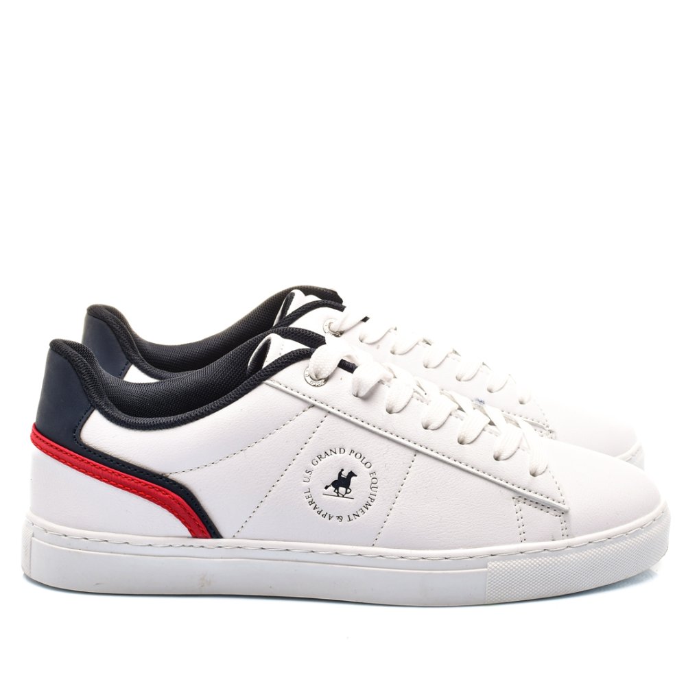 U.S. GRAND POLO, PANTOFI SPORT WHITE NAVY GVEPM328110