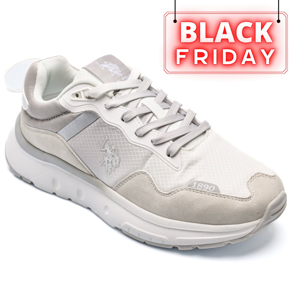 U.S. POLO ASSN, PANTOFI SPORT WHITE SNIPER001