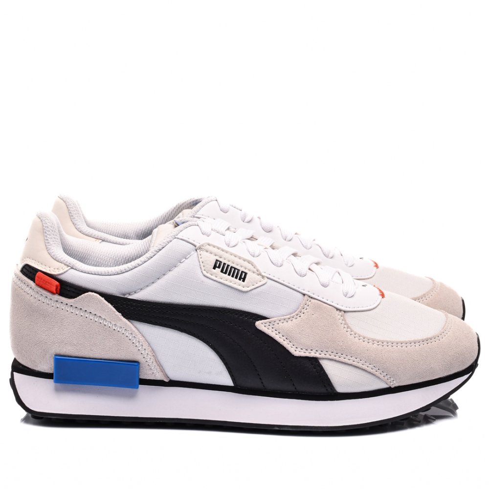 PUMA, PANTOFI SPORT WHITE FUTURE RIDER OVERRIDE