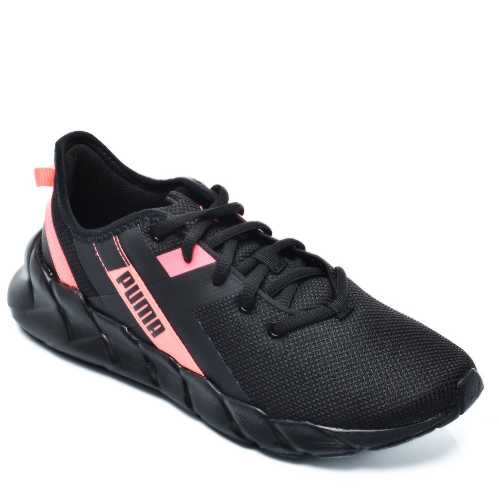 PUMA, PANTOFI SPORT BLACK PINK WNS  WEAVE XT