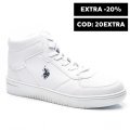 U.S. POLO ASSN, PANTOFI SPORT INALTI WHITE ARISTO-HI-1PR