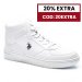 U.s. polo assn, pantofi sport inalti white aristo-hi-1pr