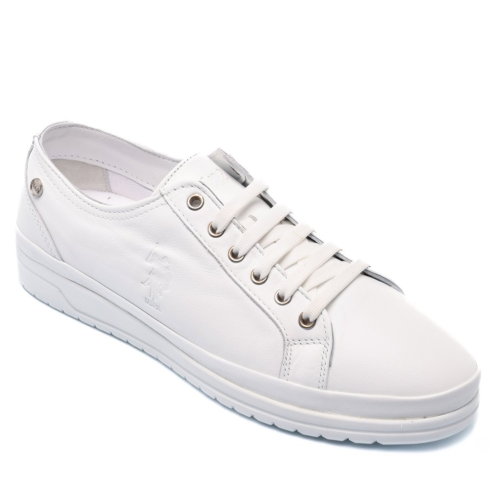 U.S. POLO ASSN, PANTOFI SPORT WHITE PIELE NATURALA MEPA