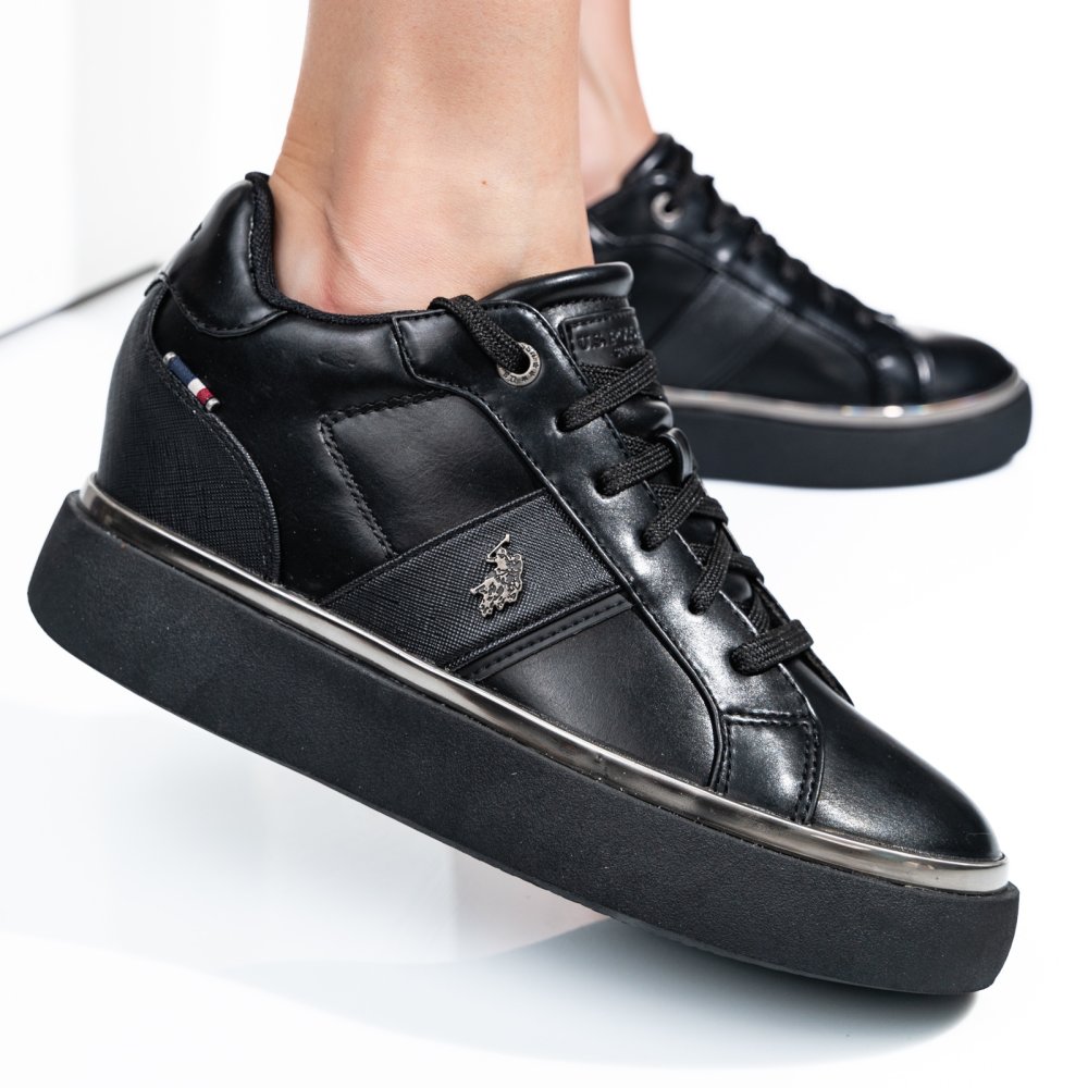 U.S. POLO ASSN, SNEAKERS DAMA BLACK ANGIE001