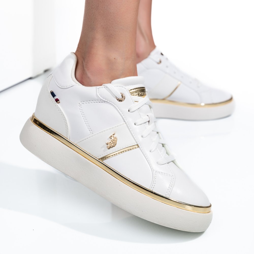 U.S. POLO ASSN, SNEAKERS DAMA WHITE ANGIE001