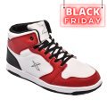 KINETIX, PANTOFI SPORT INALTI WHITE RED JONES