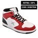 Kinetix, pantofi sport inalti white red jones