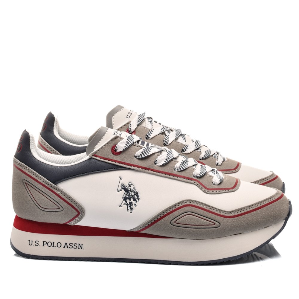 U.S. POLO ASSN, PANTOFI SPORT WHITE NOBIL012