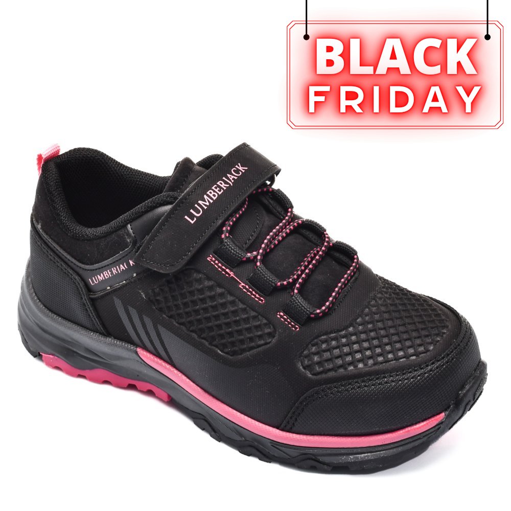 LUMBERJACK, PANTOFI SPORT COPII BLACK PINK BLANKA