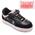 U.S. POLO ASSN, PANTOFI SPORT COPII BLACK PINK VALVERDE