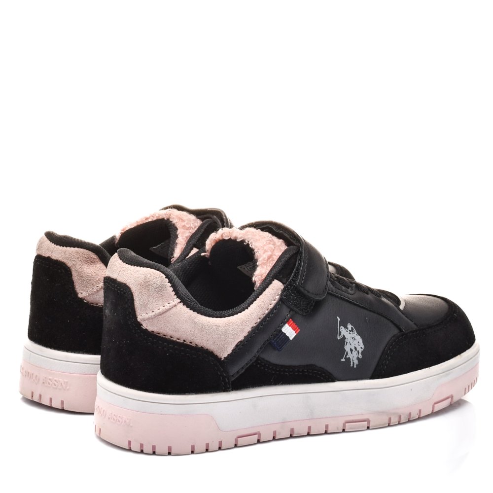 U.S. POLO ASSN, PANTOFI SPORT COPII BLACK PINK VALVERDE