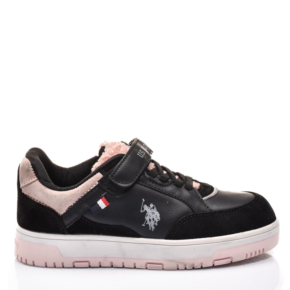 U.S. POLO ASSN, PANTOFI SPORT COPII BLACK PINK VALVERDE