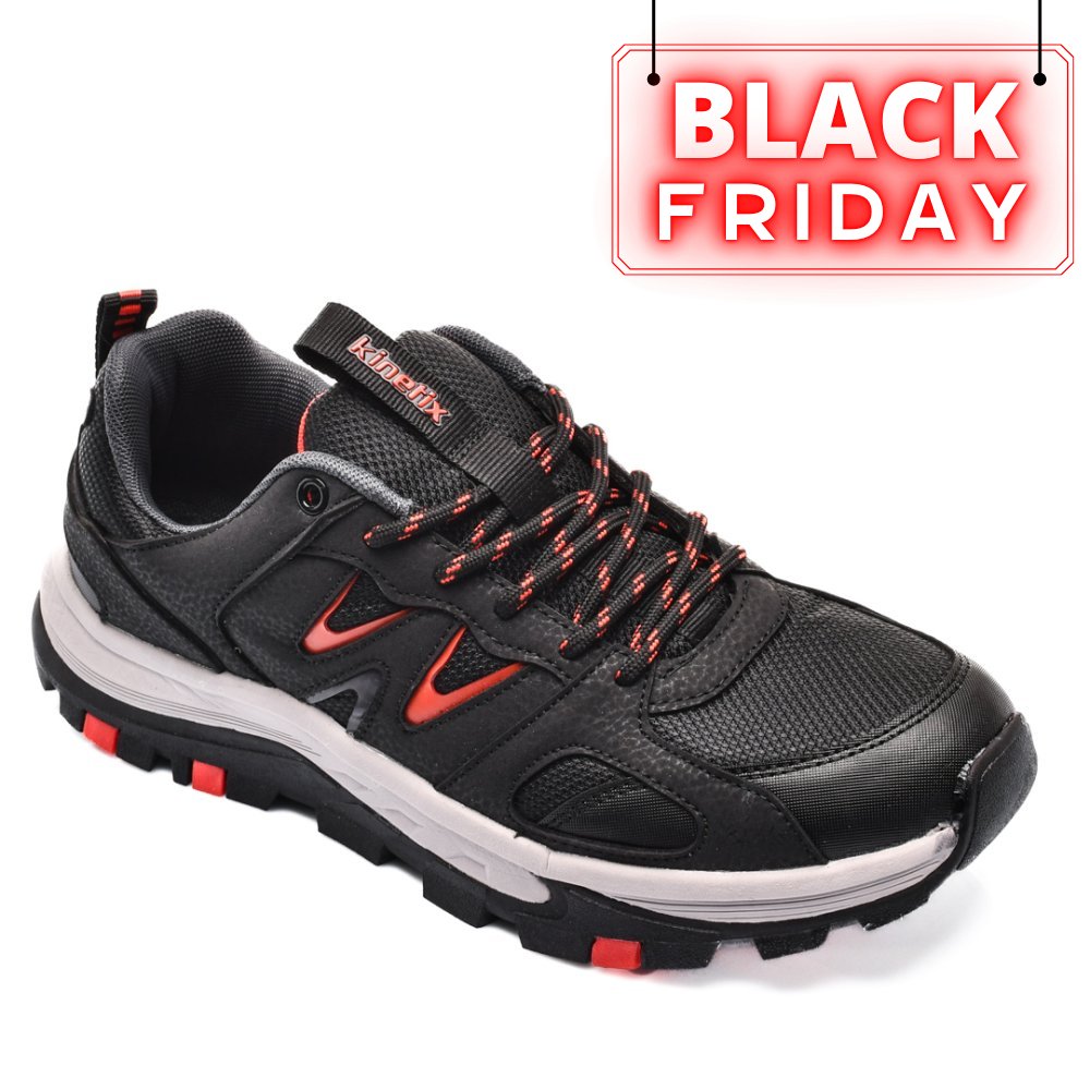 KINETIX, PANTOFI SPORT DRUMETIE BLACK NEPAL