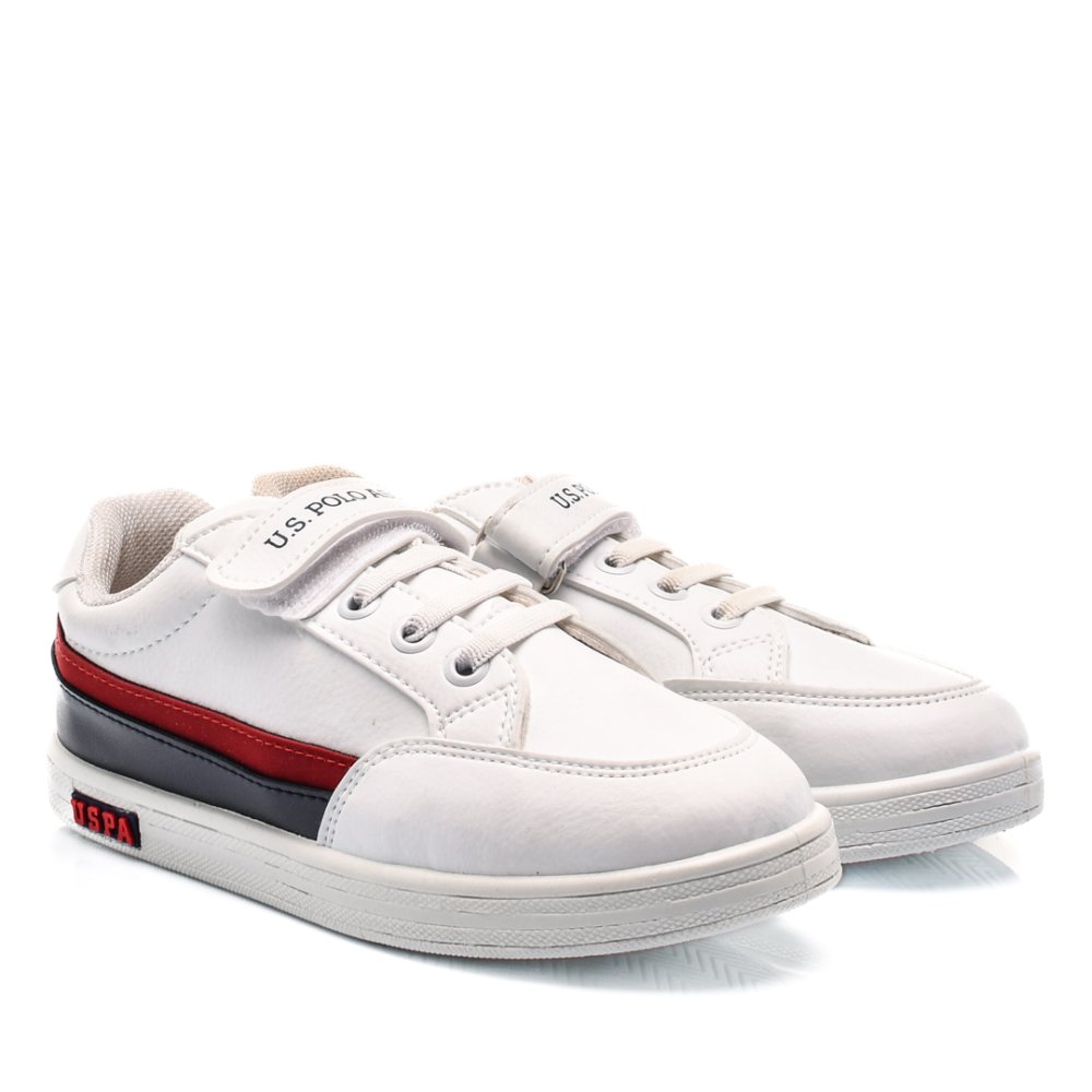 U.S. POLO ASSN, PANTOFI SPORT COPII WHITE JAMAL-3FX