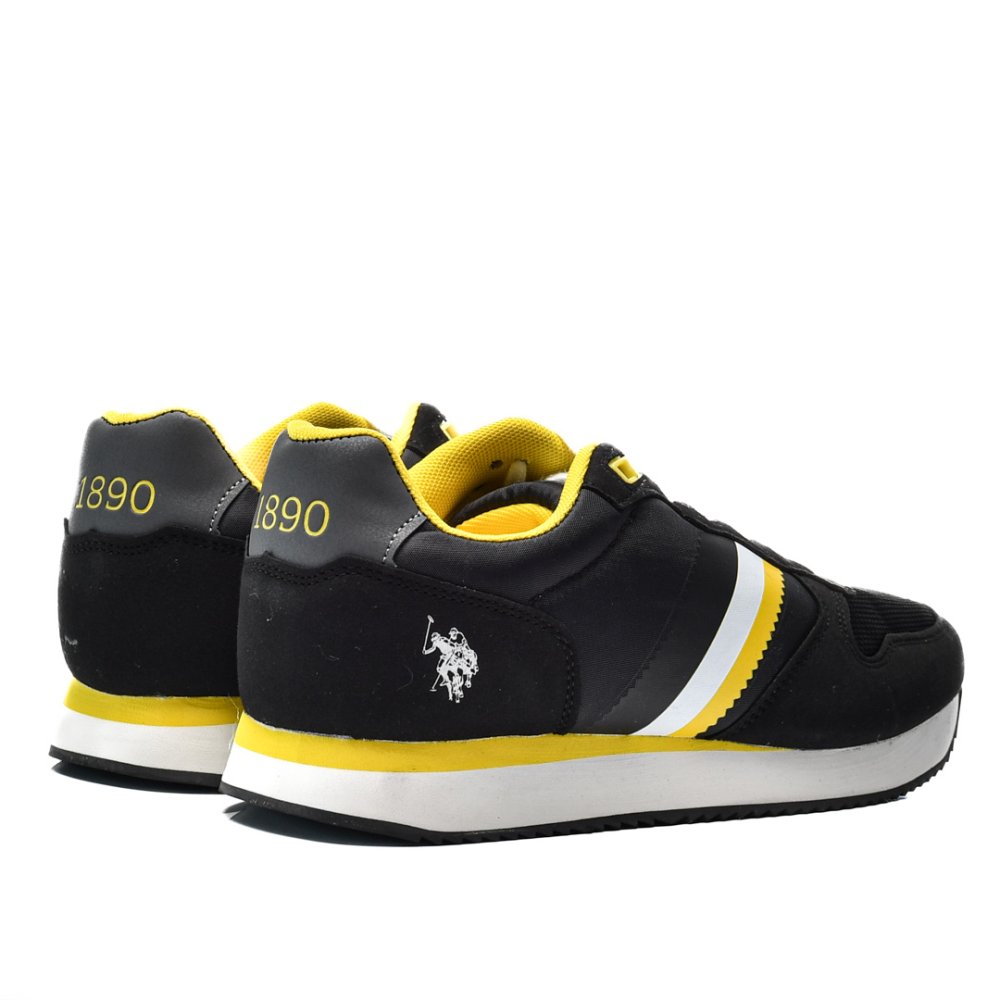 U.S. POLO ASSN, PANTOFI SPORT BLACK YELLOW NOBIL-005