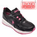 U.S. POLO ASSN, PANTOFI SPORT BLACK PINK LUKA-3PR