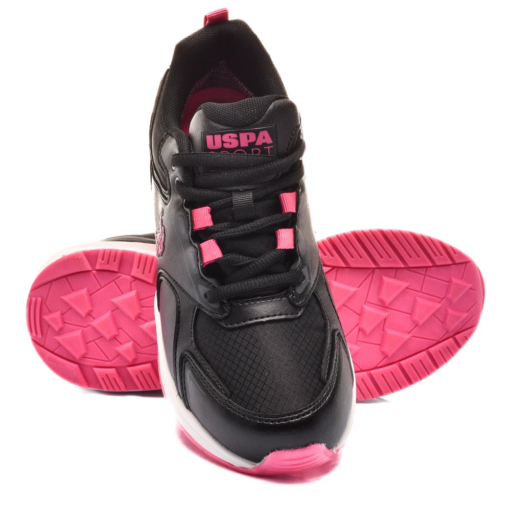 U.S. POLO ASSN, PANTOFI SPORT BLACK PINK LUKA-3PR