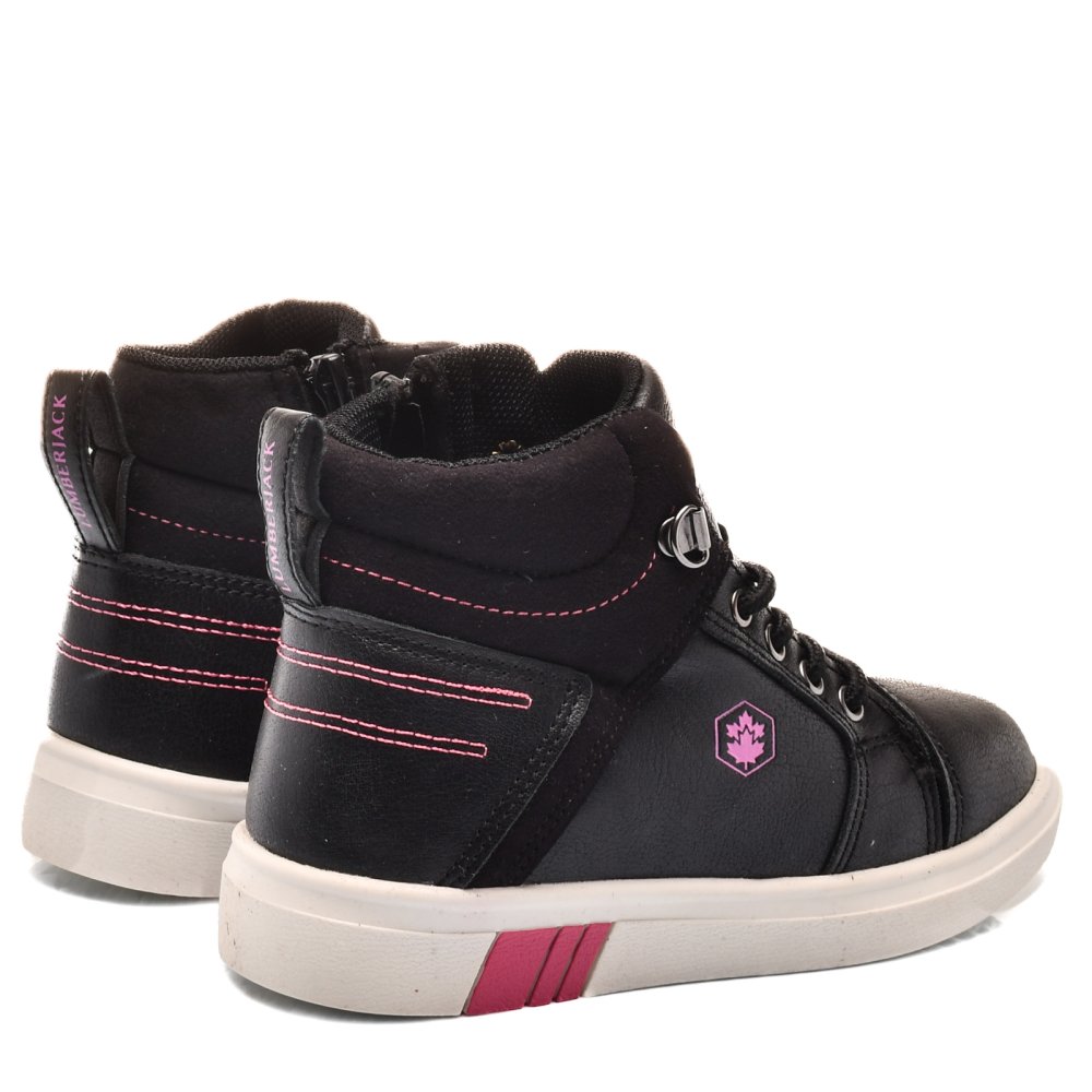 LUMBERJACK, GHETE SPORT COPII BLACK FUCHSIA TOOL