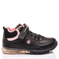 LUMBERJACK, PANTOFI SPORT COPII BLACK PINK CAP-HI