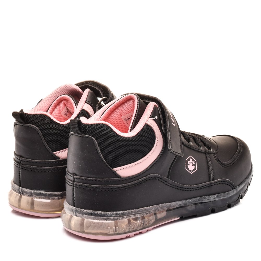 LUMBERJACK, PANTOFI SPORT COPII BLACK PINK CAP-HI