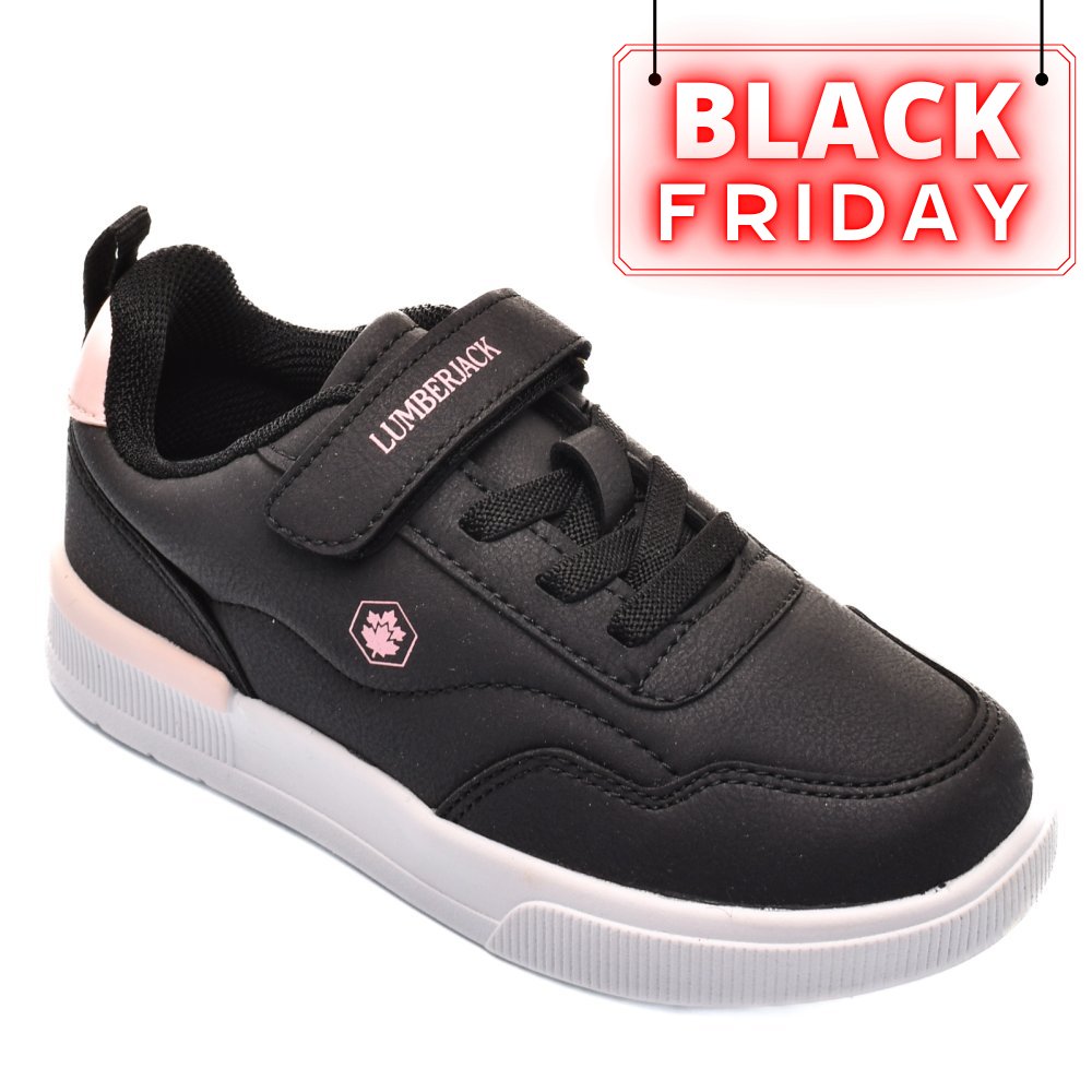 LUMBERJACK, PANTOFI SPORT COPII BLACK PINK RICK