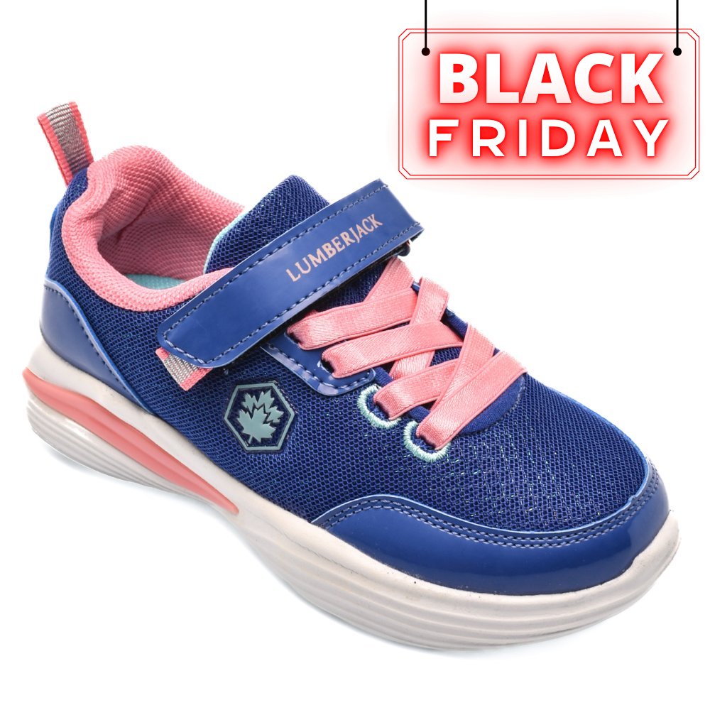 LUMBERJACK, PANTOFI SPORT COPII BLUE PINK CANS